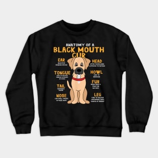 Black Mouth Cur Anatomy  Dog Mom Dad Cute Crewneck Sweatshirt